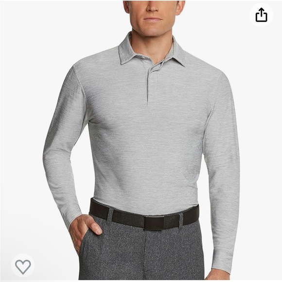 4 pack - Three Sixty Six Men's Dry Fit Long Sleeve Polo Golf Shirt - Picture 6 of 6